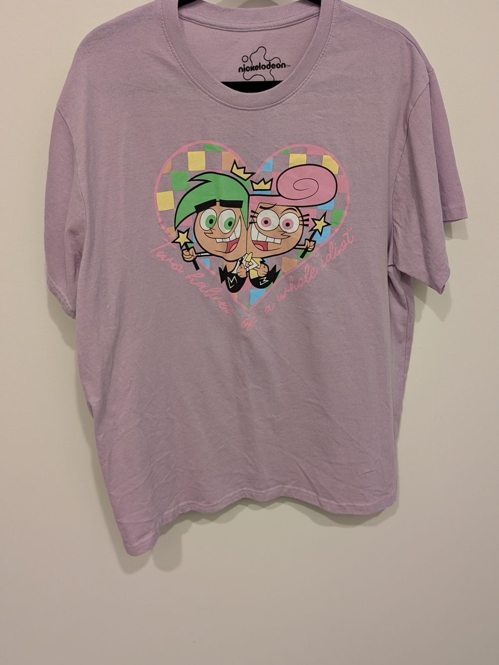 Nickelodeon Lavender The Fairly OddParents Heart Graphic Tee